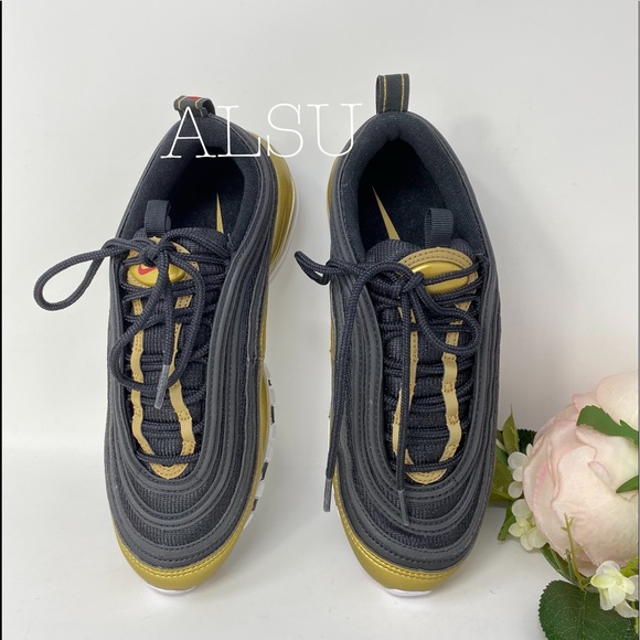 Nike Air Max 97 QS Black Leather W AUTHENTIC - Picture 3 of 8